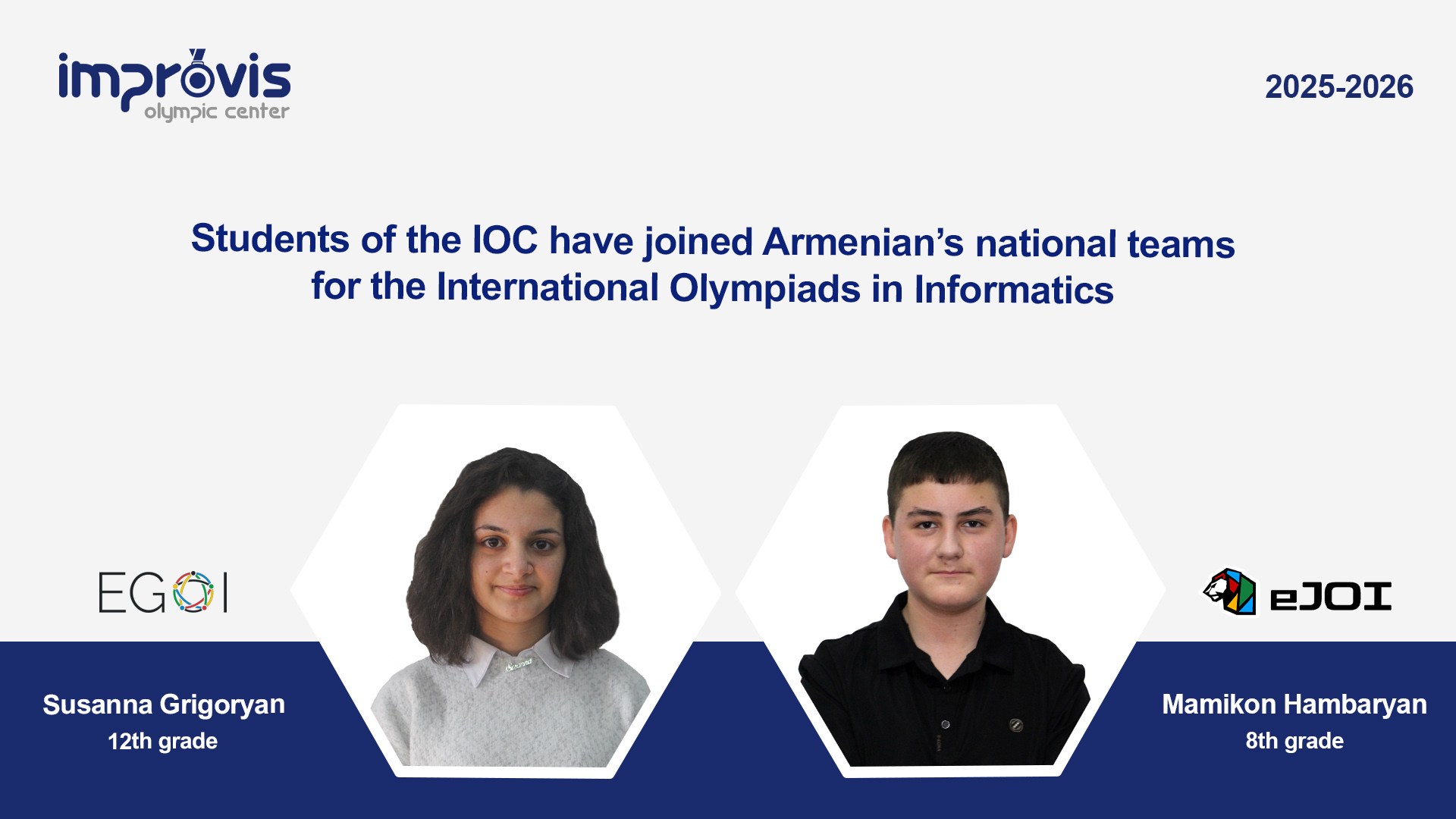 IOC students at the International Olympiads